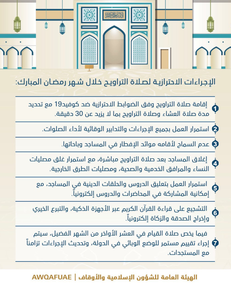 إرشادات الزيارات الاجتماعية وزيارة المساجد خلال رمضان 1442 البوابة الرسمية لحكومة الإمارات العربية المتحدة