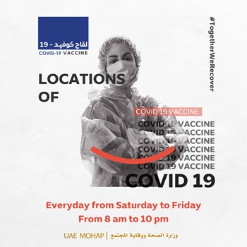 Locations of COVID-19 vaccine centres